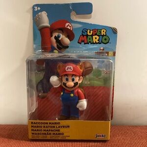 (NIB) Jakks Pacific 2021 Nintendo Raccoon Mario figure